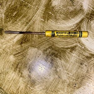 Vtg Woodfield Homes Prefabricated Houses Plainfield NJ Advertising Screwdriver